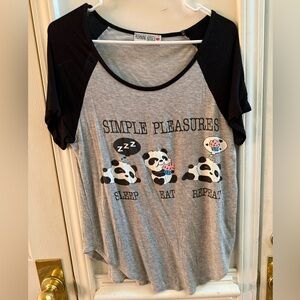 Simple Pleasures Panda Tee Shirt